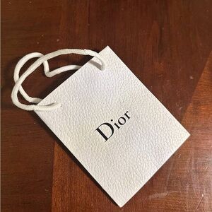Dior White Textured Gift Bag